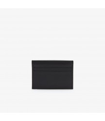 Men's Fitzgerald Leather Card Holder Lacoste Outlet Black 000 NH1346FG000