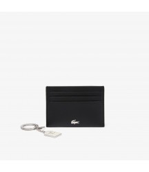Men's Card Holder & Polo Key Chain Gift Set Lacoste Outlet Black 000 NH4406FG000