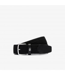 Men's Braided Elastic Belt Lacoste Outlet Black 000 RC4100000