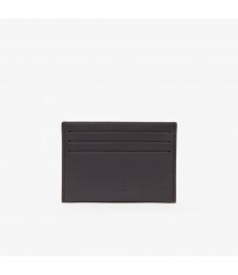 Men's Fitzgerald Leather Card Holder Lacoste Outlet Dark brown 028 NH1346FG028