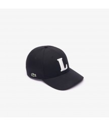 Unisex 3D Embroidered Cotton Twill Baseball Cap Lacoste Outlet Black 031 RK034251031