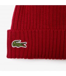 Ribbed Wool Hat Lacoste Outlet Bordeaux 476 RB000151476