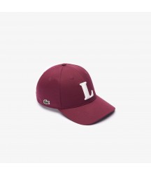 Unisex 3D Embroidered Cotton Twill Baseball Cap Lacoste Outlet Bordeaux IXZ RK034251IXZ