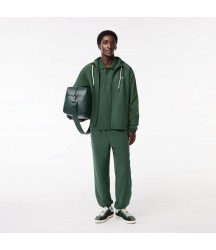 Men's Detachable Hood Water-Resistant Jacket Lacoste Outlet Dark Green SMI BH167951SMI