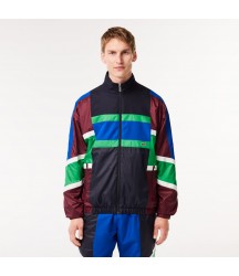 Men's Colorblock Track Jacket Lacoste Outlet Navy Blue White KG2 BH158251KG2