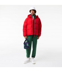 Men's Water-Repellent Puffer Jacket Lacoste Outlet Red 240 BH352251240