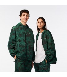 Unisex Lacoste x Netflix Printed Hooded Jacket Lacoste Outlet White C50 BH732951C50