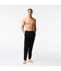 Men's Cotton Fleece Lounge Joggers Lacoste Outlet Mens Loungewear Pajamas/Black C31 3H542251C31