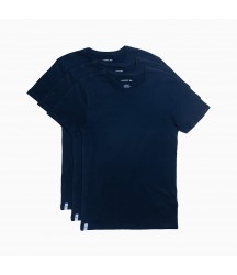 Men's 3-Pack Slim Fit Cotton Jersey T-Shirts Lacoste Outlet Mens Loungewear Pajamas/Navy Blue 166 TH899951166