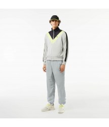 Men's Contrast Details Relaxed Fit Sweatpants Lacoste Outlet Grey White NWJ XH165551NWJ