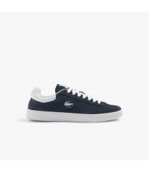 Men's Baseshot Suede Sneakers Lacoste Outlet NVYWHT 092 46SMA0065092