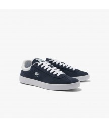 Men's Baseshot Suede Sneakers Lacoste Outlet NVYWHT 092 46SMA0065092