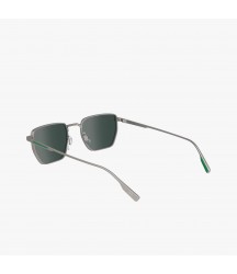 Men's Squared Metal Retro Sunglasses Lacoste Outlet MATTE LIGHT RUTHENIUM 038 L260S038