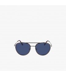 Men's Oval Metal Neoheritage Sunglasses Lacoste Outlet MATTE SILVER 045 L258S045