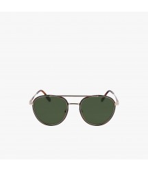 Men's Oval Metal Neoheritage Sunglasses Lacoste Outlet SHINY GOLD 771 L258S771