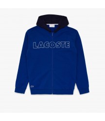 Men's Branded Cotton Fleece Lounge Hoodie Lacoste Outlet Blue Navy Blue V2H SH128351V2H