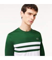 Men's Abrasion-Resistant Tennis Sweatshirt Lacoste Outlet Green White 291 SH751951291