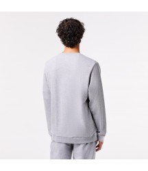 Men's Cotton Fleece Lounge Sweatshirt Lacoste Outlet Grey Chine Green Y9K SH747751Y9K