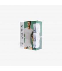Men's 3-Pack Slim Fit Cotton Jersey T-Shirts Lacoste Outlet White 001 TH899951001