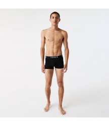 Men's 3-Pack Trunks Lacoste Outlet Mens Underwear Socks/Black White Grey Chine NUA 5H338951NUA
