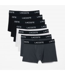 Men's 7-Pack Logo Waist Trunks Lacoste Outlet Mens Underwear Socks/Black White Grey JIG 5H086451JIG