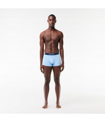 Men's 3-Pack Trunks Lacoste Outlet Mens Underwear Socks/Blue Grey Chine F7K 5H338951F7K