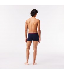 Men's 3-Pack Multicolor Waist Trunks Lacoste Outlet Mens Underwear Socks/Navy Blue Grey Chine Red W34 5H338651W34