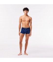 Men's Casual Signature Boxer Trunks 3-Pack Lacoste Outlet Mens Underwear Socks/Navy Blue Grey Chine Red W3T 5H341151W3T