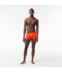 Men's 3-Pack Trunks Lacoste Outlet Mens Underwear Socks/Navy Blue Orange Bordeaux KI3 5H338951KI3