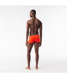 Men's 3-Pack Trunks Lacoste Outlet Mens Underwear Socks/Navy Blue Orange Bordeaux KI3 5H338951KI3