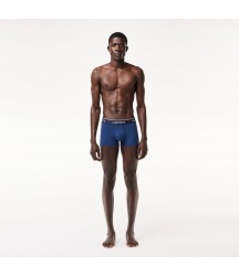 Men's 3-Pack Trunks Lacoste Outlet Mens Underwear Socks/Navy Blue Red Navy Blue W64 5H338951W64