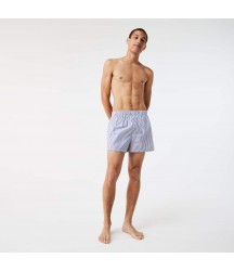 Men's 3-Pack Striped Boxers Lacoste Outlet Mens Underwear Socks/Navy Blue White Blue 8X0 7H3394518X0