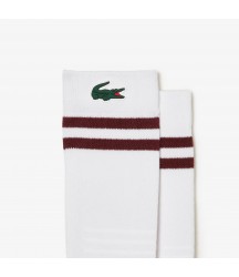 Men's Breathable Jersey Tennis Socks Lacoste Outlet Mens Underwear Socks/White Bordeaux NIY RA109551NIY