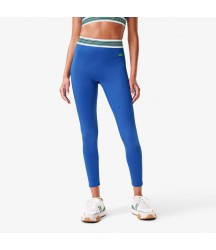 Women's Lacoste x Bandier All Motion Striped Leggings Lacoste Outlet Blue SIY OF895651SIY