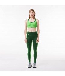 Women's Colorblock Ultra-Dry Stretch Sport Leggings Lacoste Outlet Green IV6 OF739151IV6