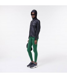 Women's Monogram Print Sport Leggings Lacoste Outlet Green QIJ OF101851QIJ