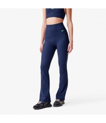 Women's Lacoste x Bandier Ribbed Flare Pants Lacoste Outlet Navy Blue 166 OF895251166