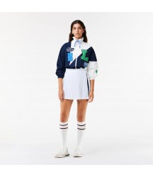 Lacoste x EleVen by Venus Pleated Tennis Skirt Lacoste Outlet White Navy Blue 522 JF513651522