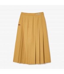 Lacoste x le FLEUR Pleated Midi Skirt Lacoste Outlet Yellow TEI JF518351TEI